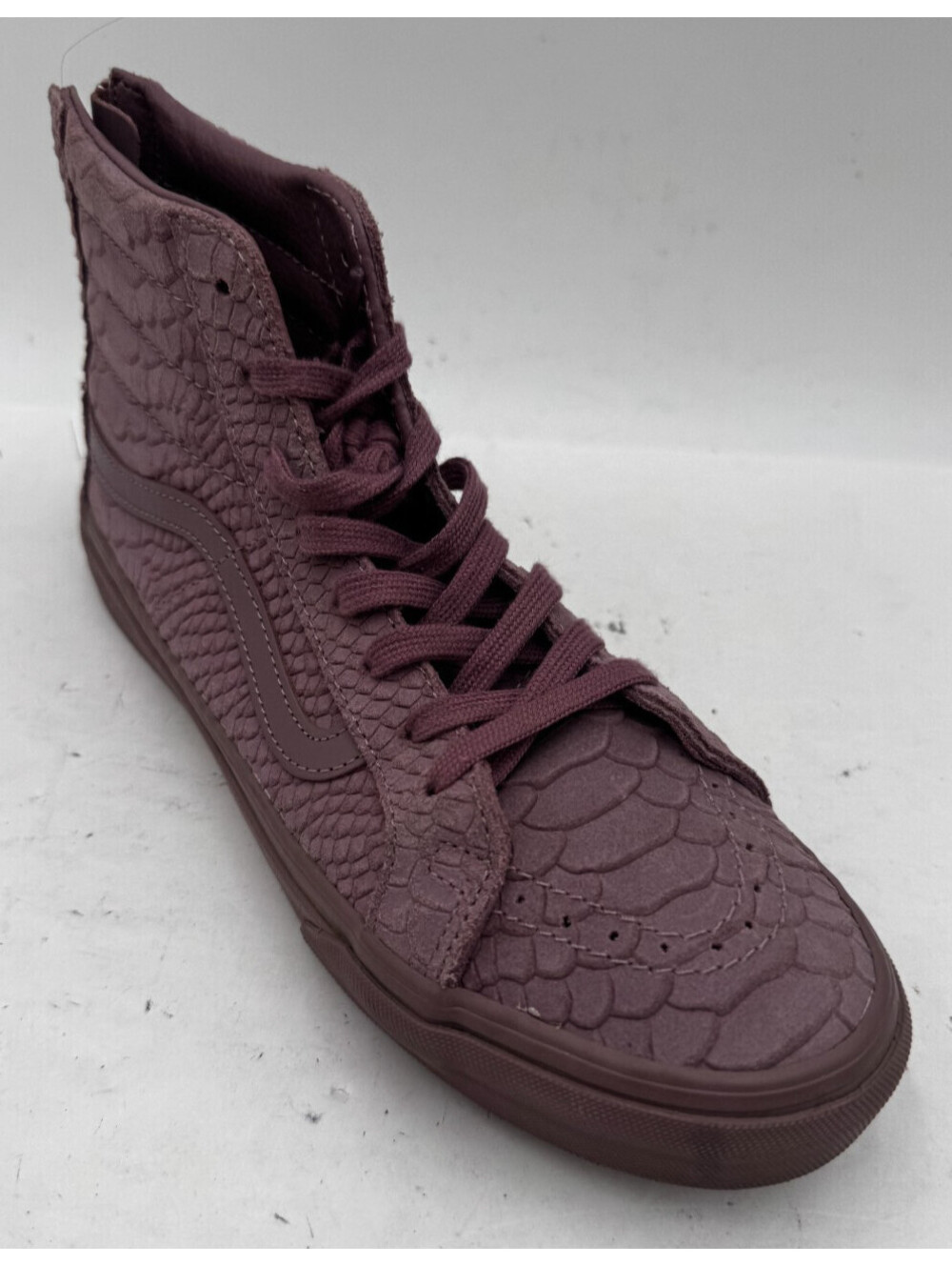 Vans SK8 Hi Slim Zip Women's Sneakers Size 9 Mauve Mono Python Twilight Shoes